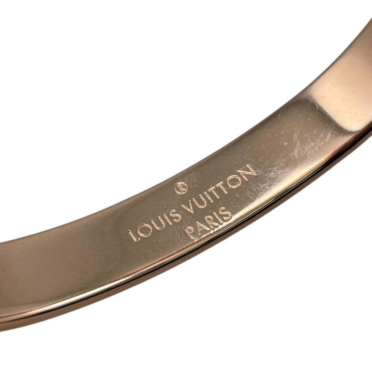 Louis Vuitton Bracelet Bangle Calf Nanogram M Monogram Rose Gold — view 4