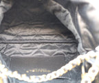 Chanel Black 22 Mini Shiny Calfskin Gold Chain — view 9