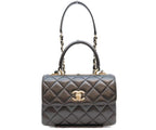 Chanel Black Lamb Gold Trendy CC Mini Top Handle Flap