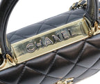 Chanel Black Lamb Gold Trendy CC Mini Top Handle Flap — view 8