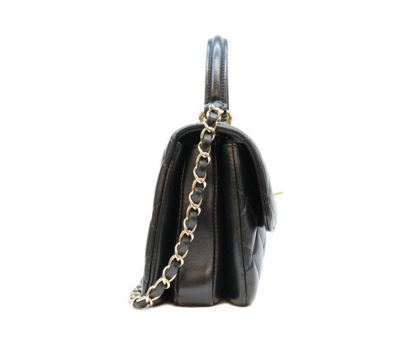 Chanel Black Lamb Gold Trendy CC Mini Top Handle Flap — view 4