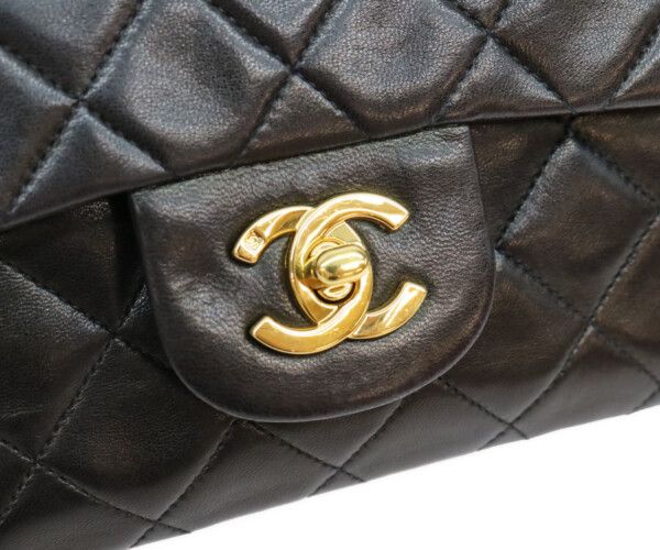 Chanel Black Lamb Gold Quilted 23 — view 6