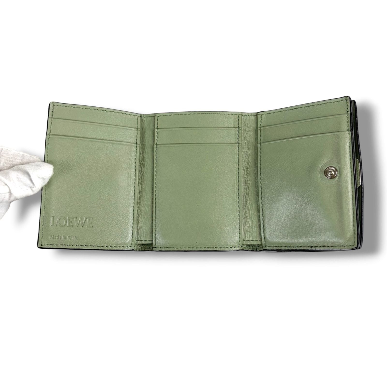 Loewe Trifold Wallet Vertical Compact Silver — view 6