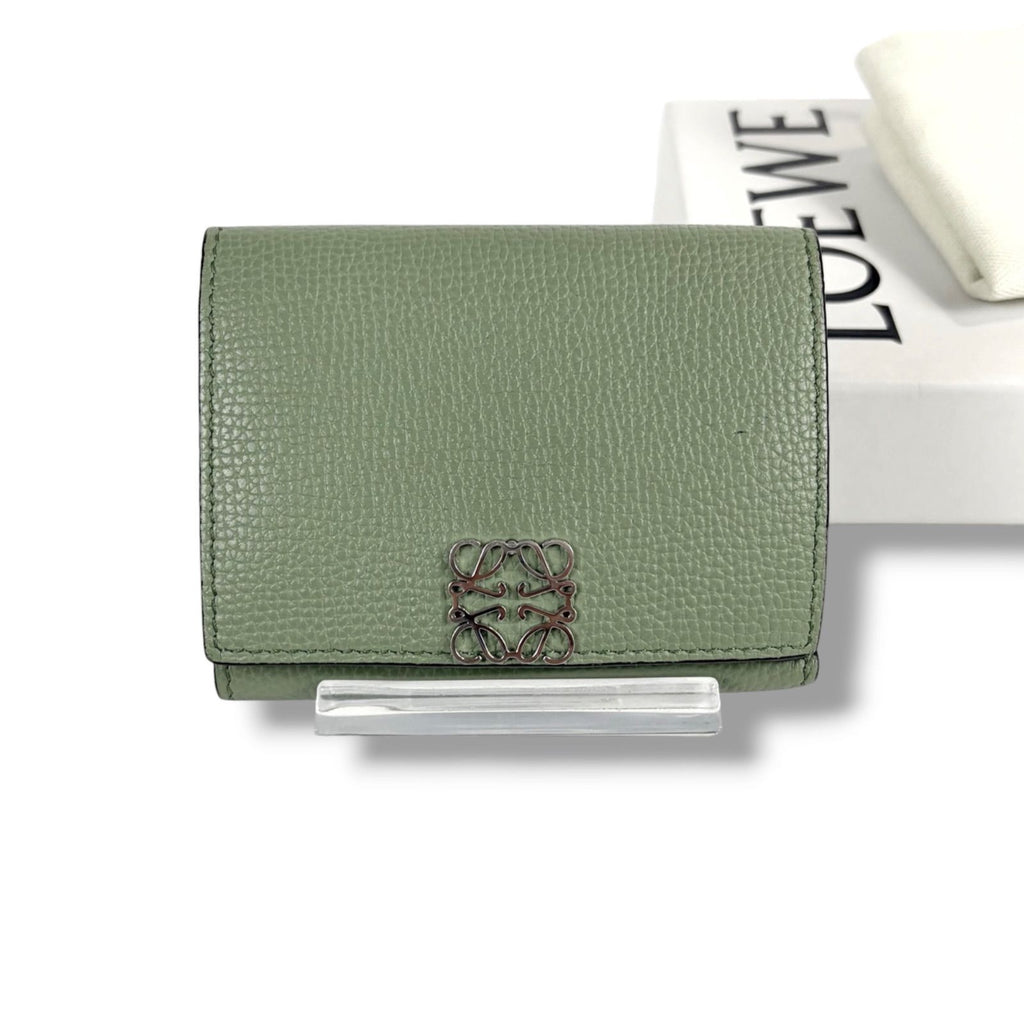 Loewe Trifold Wallet Vertical Compact Silver