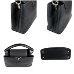 Louis Vuitton Capucines MM Handbag Top Handle Bag Black Noir Taurillon — view 4