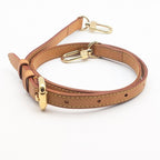Louis Vuitton Shoulder Strap Leather Beige Adjustable Gold