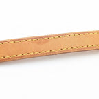 Louis Vuitton Shoulder Strap Leather Beige Adjustable Gold — view 5