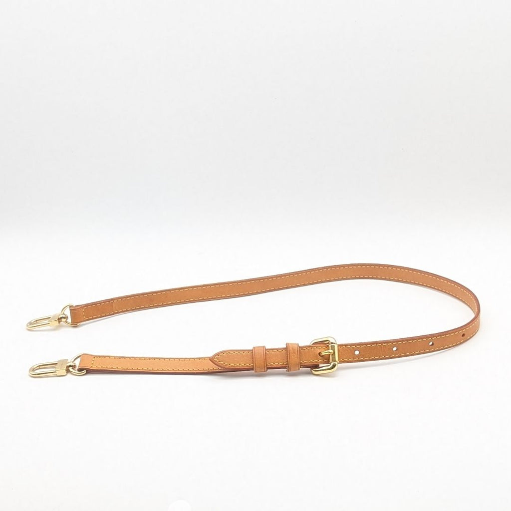 Louis Vuitton Shoulder Strap Leather Beige Adjustable Gold — view 7