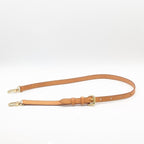 Louis Vuitton Shoulder Strap Leather Beige Adjustable Gold — view 7