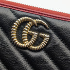 Gucci GG Marmont Double Black Red Bicolor Zip Around Wallet — view 5