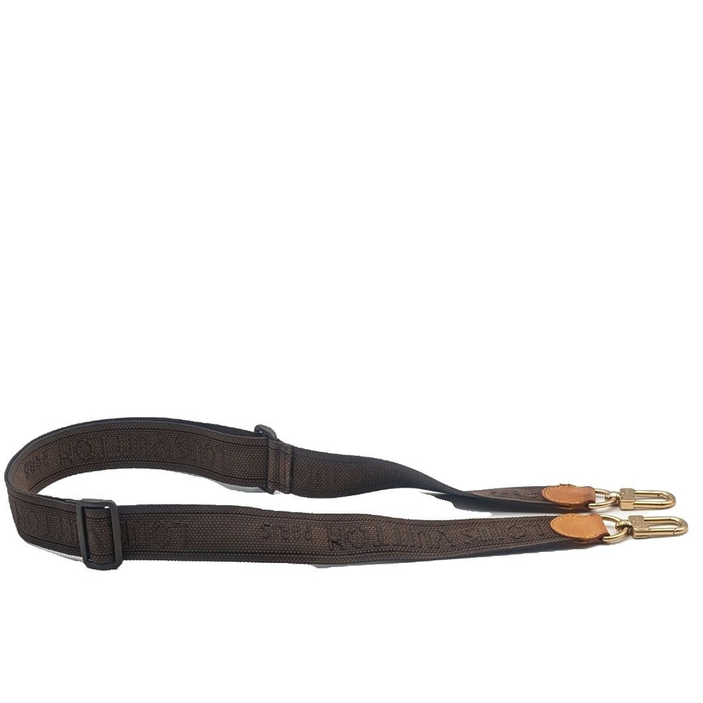 Louis Vuitton Shoulder Strap Leather Nylon Logo Adjustable Gold Alize de Poche — view 6