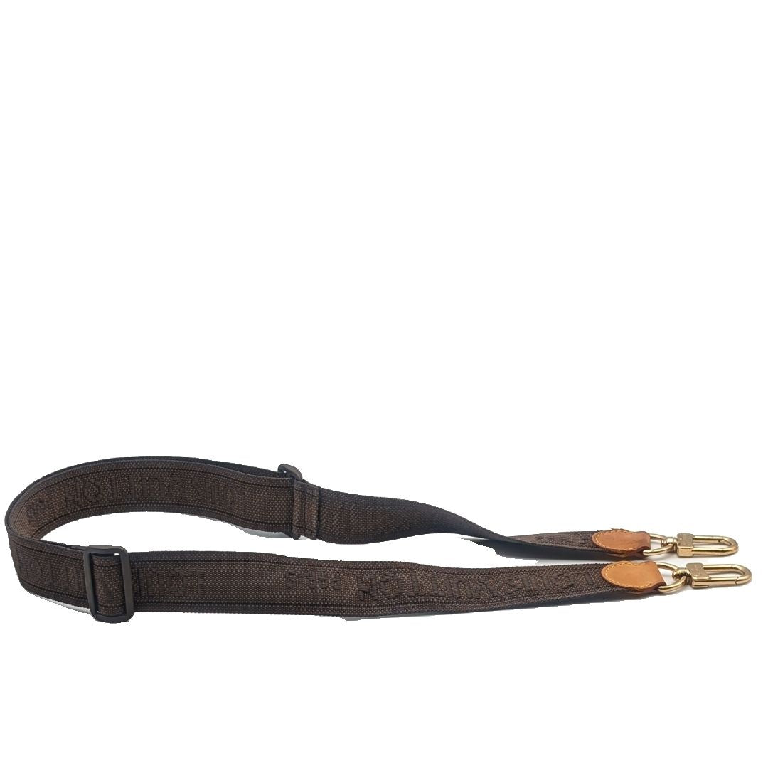 Louis Vuitton Shoulder Strap Leather Nylon Logo Adjustable Gold Alize de Poche — view 6