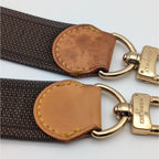 Louis Vuitton Shoulder Strap Leather Nylon Logo Adjustable Gold Alize de Poche — view 3