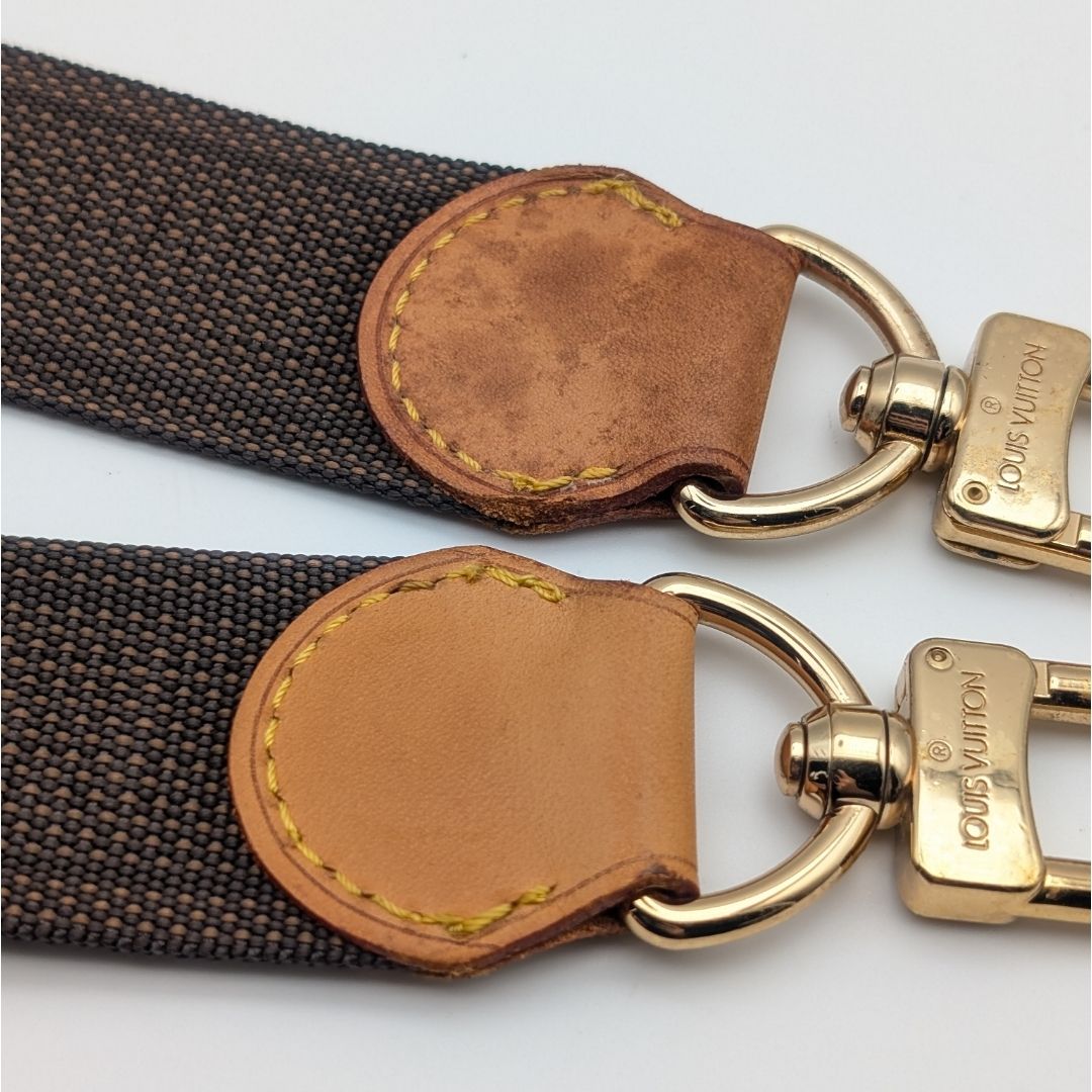 Louis Vuitton Shoulder Strap Leather Nylon Logo Adjustable Gold Alize de Poche — view 3