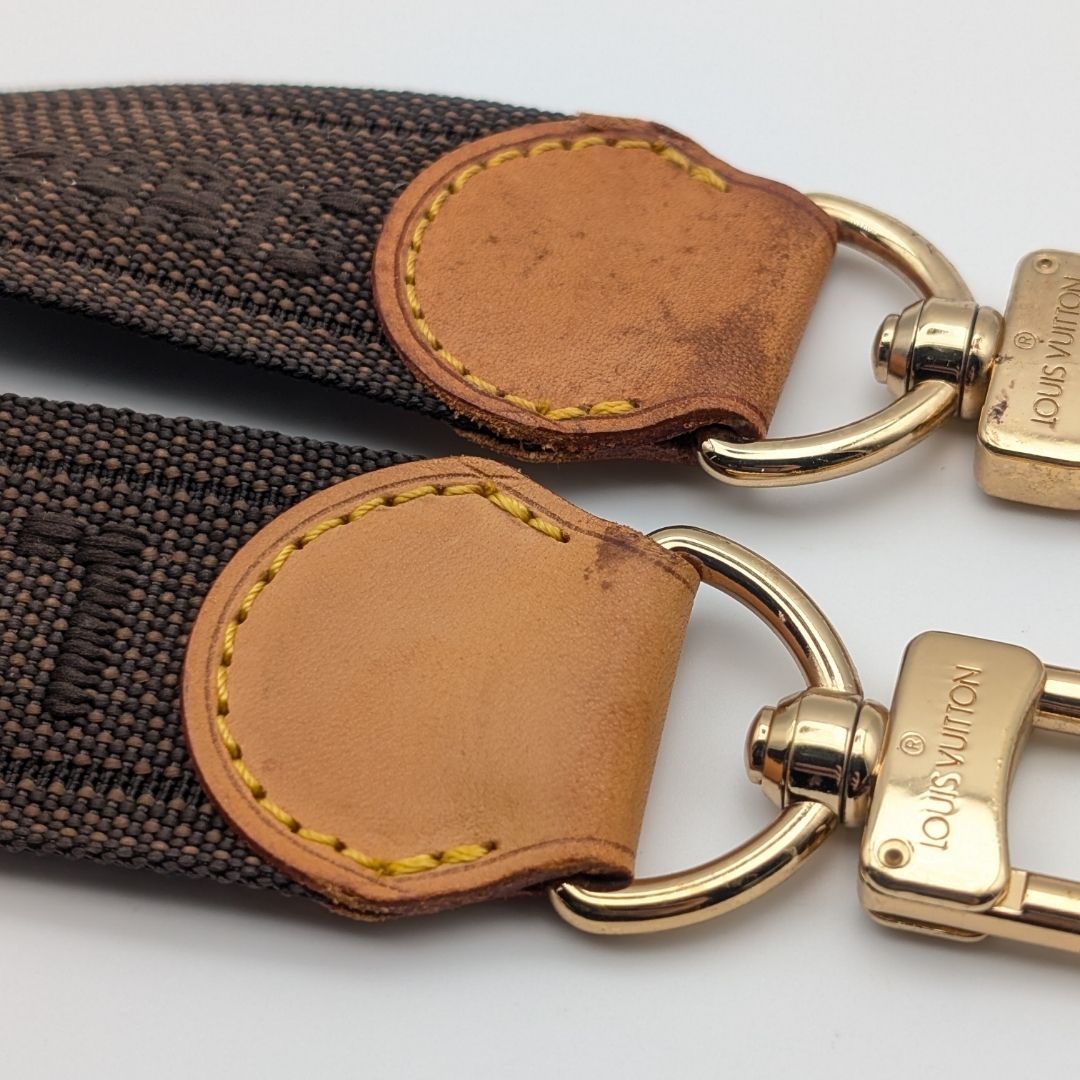 Louis Vuitton Shoulder Strap Leather Nylon Logo Adjustable Gold Alize de Poche — view 4