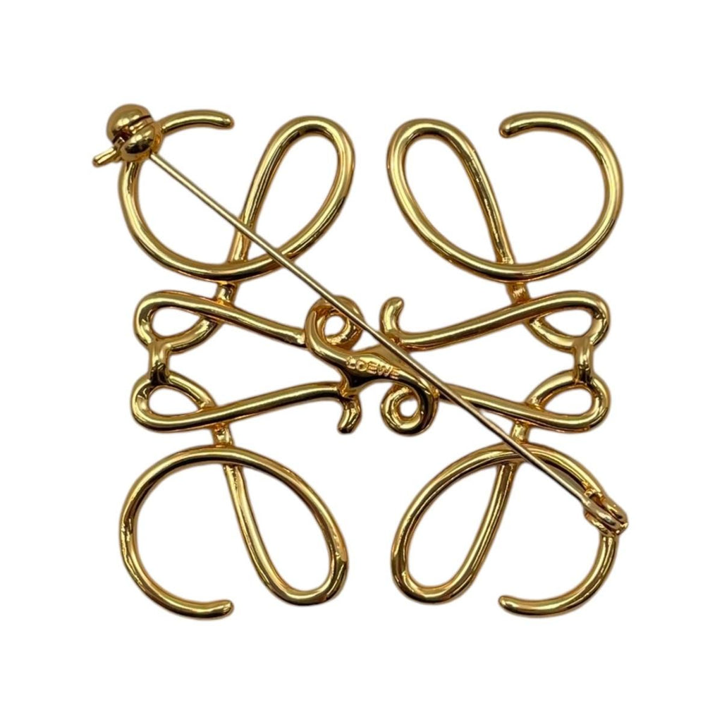 Loewe Brooch Anagram 111.25.020 Metal Logo Gold — view 2