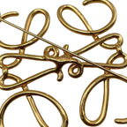 Loewe Brooch Anagram 111.25.020 Metal Logo Gold — view 4