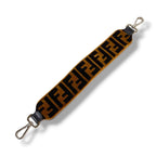 Fendi Strap You Mini Zucca Pattern Black Brown Velour Leather — view 2