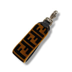 Fendi Strap You Mini Zucca Pattern Black Brown Velour Leather — view 5