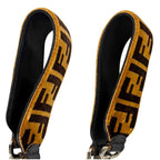 Fendi Strap You Mini Zucca Pattern Black Brown Velour Leather — view 6