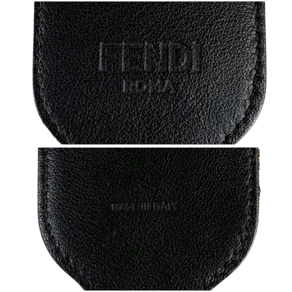 Fendi Strap You Mini Zucca Pattern Black Brown Velour Leather — view 9