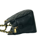Chanel Quilted CC Logo Caviar Leather Shoulder Bag Tote Black — view 5