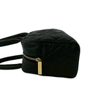 Chanel Quilted CC Logo Caviar Leather Mini Boston Bag Black — view 5