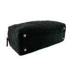 Chanel Quilted CC Logo Caviar Leather Mini Boston Bag Black — view 7