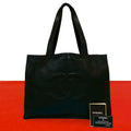 Chanel Card Seal Included CC Logo Caviar Leather Tote Shoulder Bag Black
