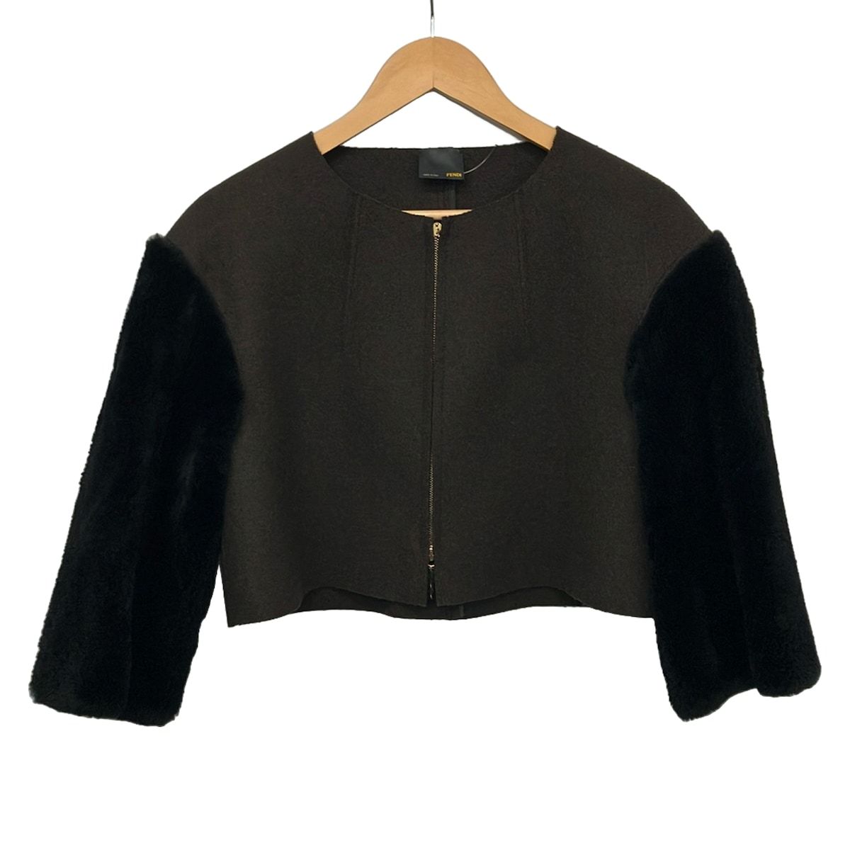 Fendi Jacket 40 M Dark Brown Black Long Sleeve Autumn Spring