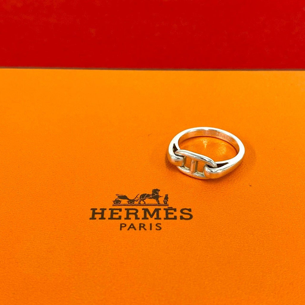 Hermes Chaine D'ancre Ring 925 Sterling Silver