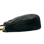 Gucci Vintage Bamb Leather 2-Way Tote Shoulder Bag Black — view 5