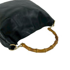 Gucci Vintage Bamb Leather 2-Way Shoulder Bag Black — view 4
