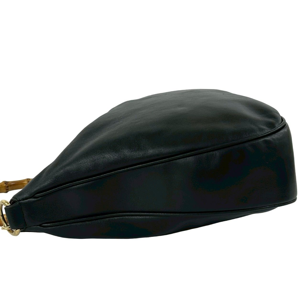 Gucci Vintage Bamb Leather 2-Way Shoulder Bag Black — view 5