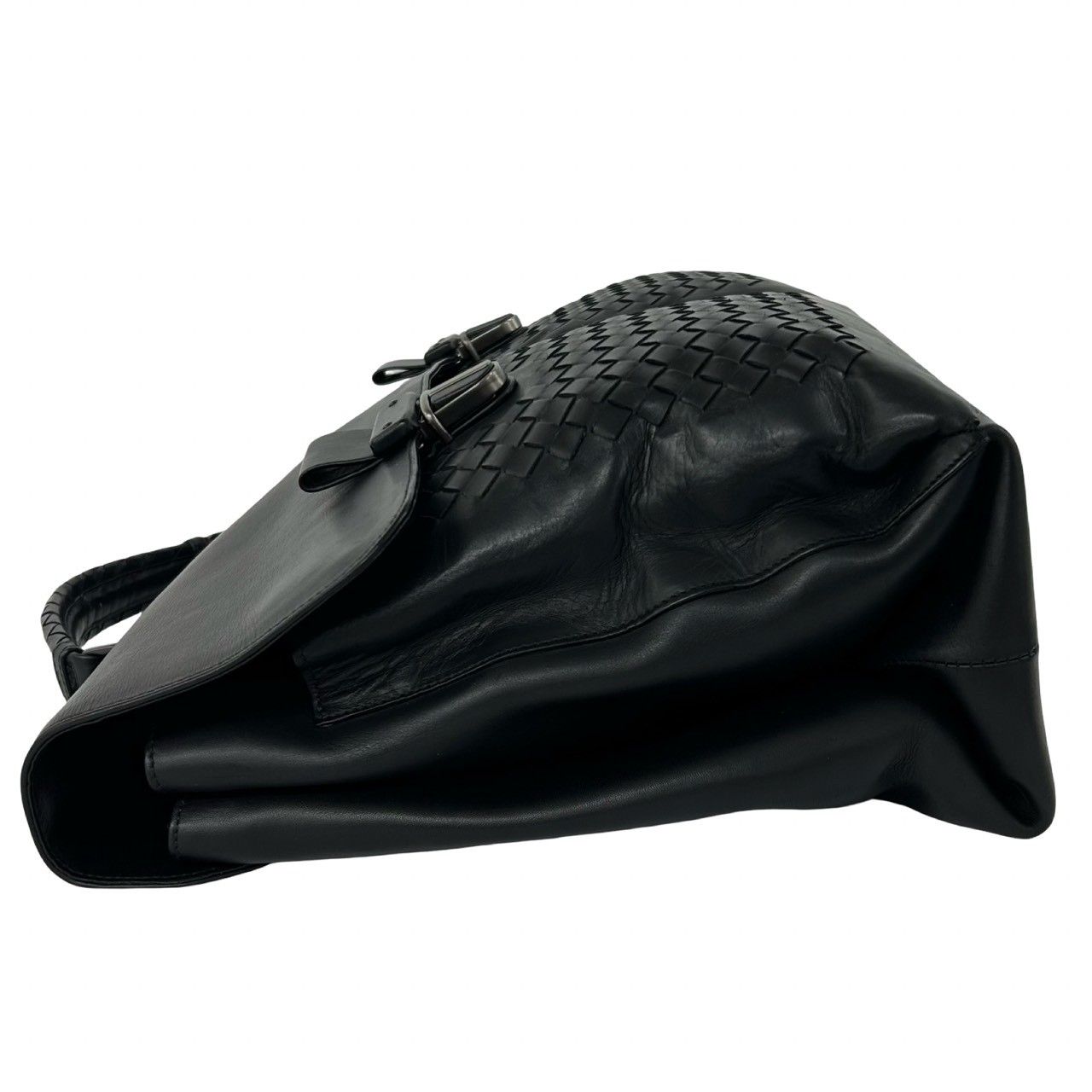 Bottega Veneta Intrecciato Leather Business Bag Document Bag Black — view 5