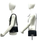 Chanel And Boy CC Logo Caviar Leather Shoulder Bag Black — view 2