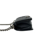 Chanel And Boy CC Logo Caviar Leather Shoulder Bag Black — view 5