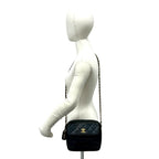Chanel Vintage Quilted CC Logo Caviar Leather Shoulder Bag Black — view 2