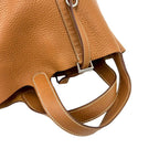 Hermes Picotin Lock PM Taurillon Clemence Leather Handbag Gold — view 4