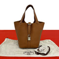 Hermes Picotin Lock PM Taurillon Clemence Leather Handbag Gold