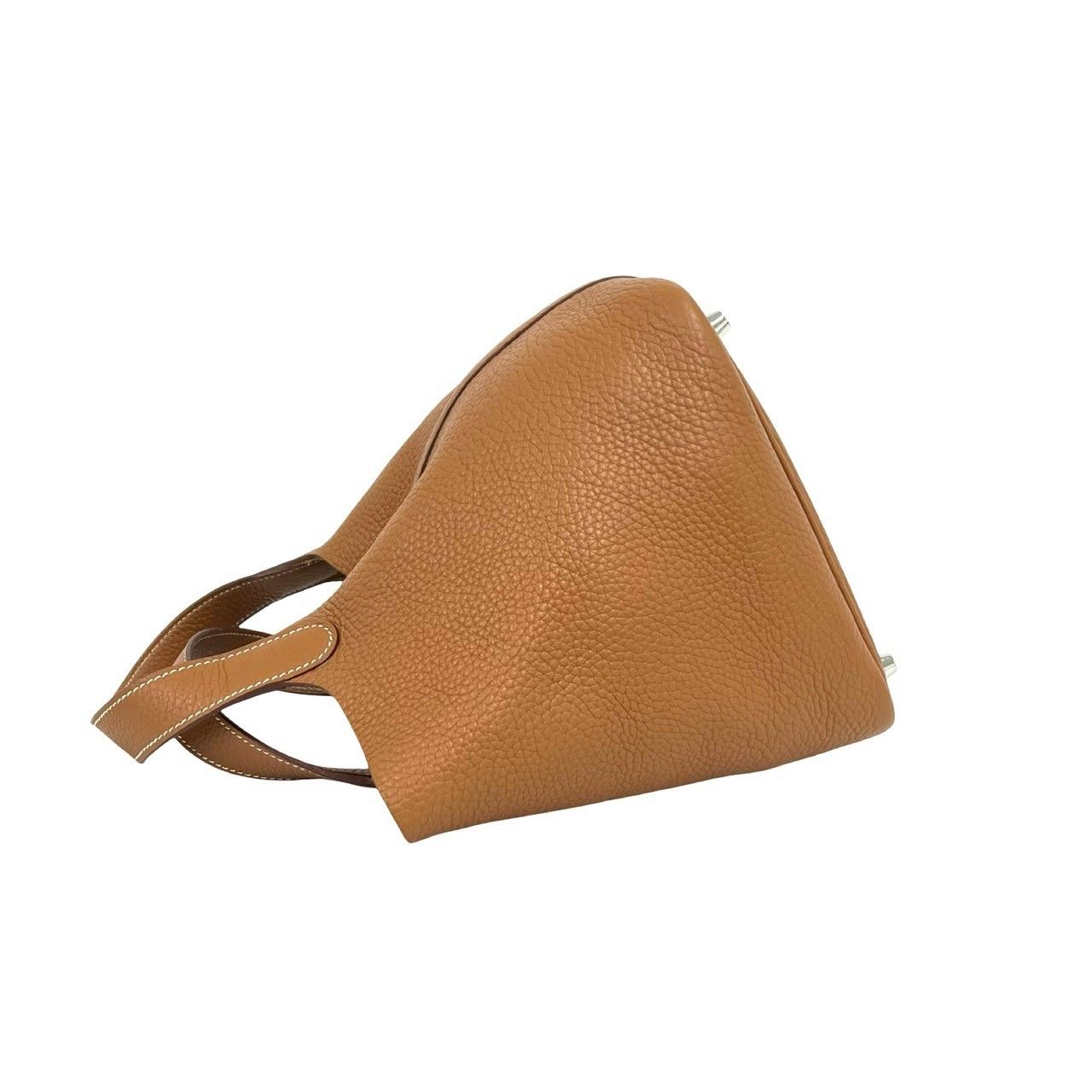 Hermes Picotin Lock PM Taurillon Clemence Leather Handbag Gold — view 5