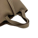 Hermes Box Picotin Lock PM Taurillon Clemence Leather Handbag Etoupe — view 4