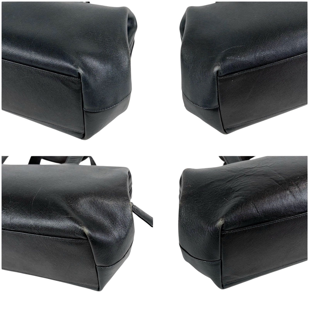 Prada Triangle Logo Key Ring Mini Boston Bag Top Handle — view 5