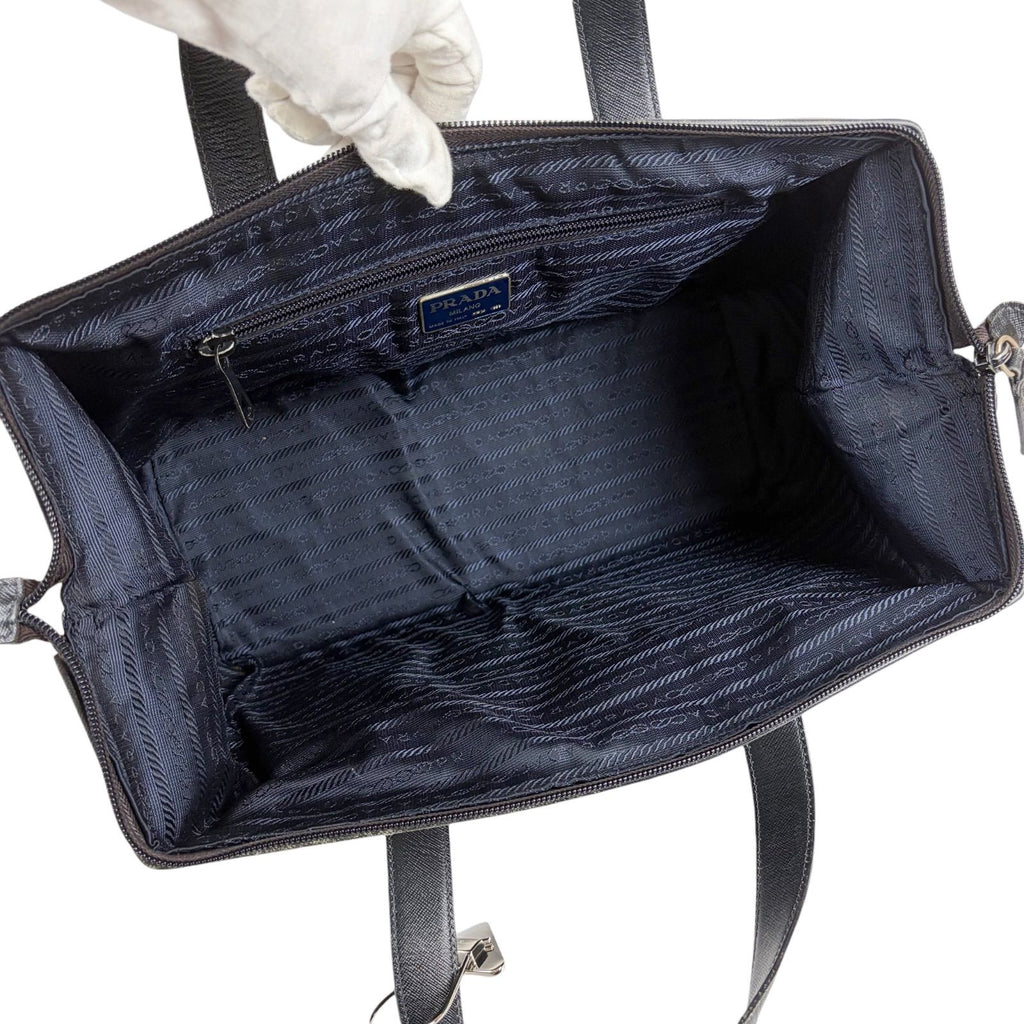 Prada Triangle Logo Key Ring Mini Boston Bag Top Handle — view 9