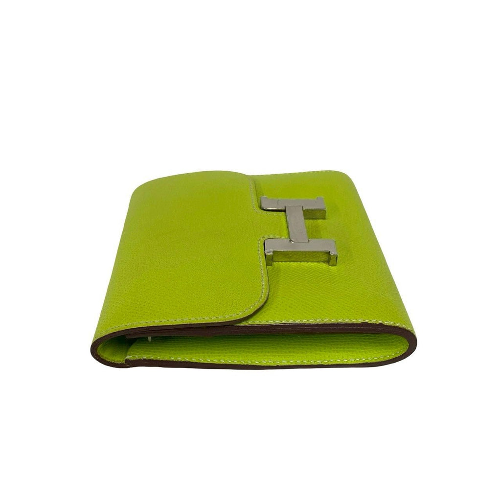 Hermes Constance Compact Veau Epsom Bifold Wallet Mini Kiwi — view 4