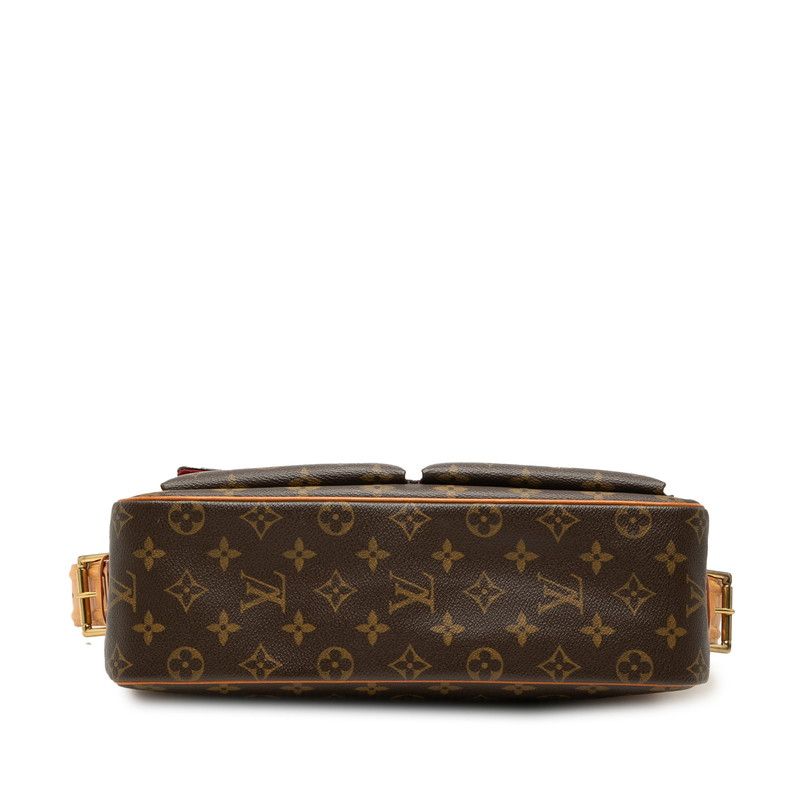 Louis Vuitton Monogram Viva Cite GM Shoulder Bag Brown Leather