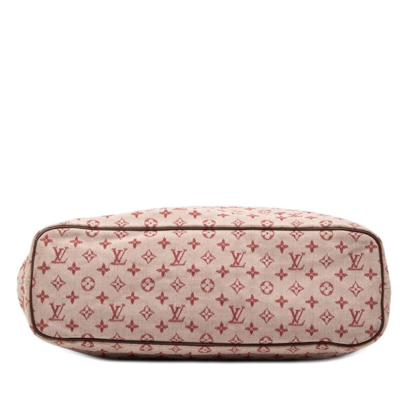 Louis Vuitton Monogram Mini Lucille GM Tote Bag Cerise Red Canvas Leather