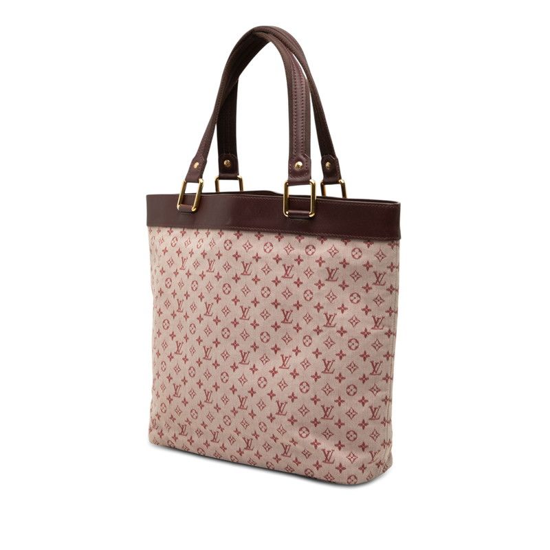 Louis Vuitton Monogram Mini Lucille GM Tote Bag Cerise Red Canvas Leather
