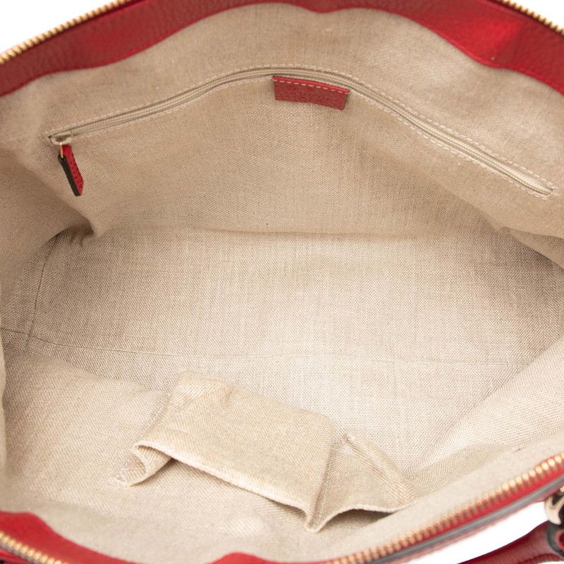 Gucci Interlocking Tote Shoulder Bag 2-Way Black Leather