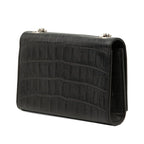 Saint Laurent YSL Logo Monogram Kate Croco Shoulder Bag